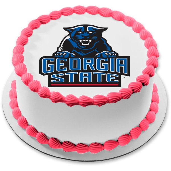 Georgia State University Mascot Logo Edible Cake Topper Image ABPID49873