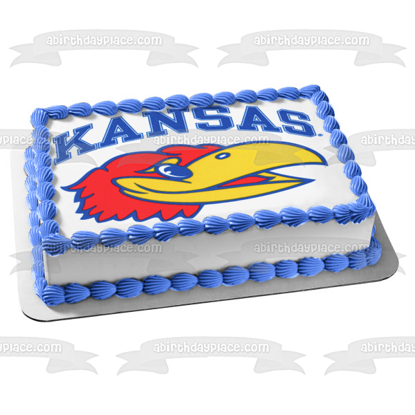 University of Kansas Jayhawks Logo Edible Cake Topper Image ABPID49706