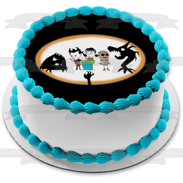 Don't Starve It's Your Birthday Wilson Willow Wx-78 Birthday Cake Edible Cake Topper Image ABPID50268