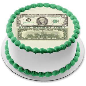 Edible 100 Dollar Bills Wafer Paper Cake Decorating Hundred Bill Edible  Money Cake Topper (24 Green)