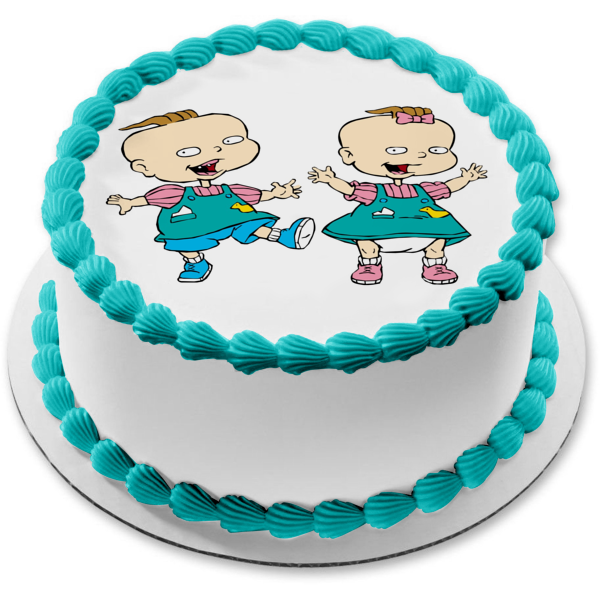 Phil and Lil Rugrats Twins Cartoon Edible Cake Topper Image ABPID50640