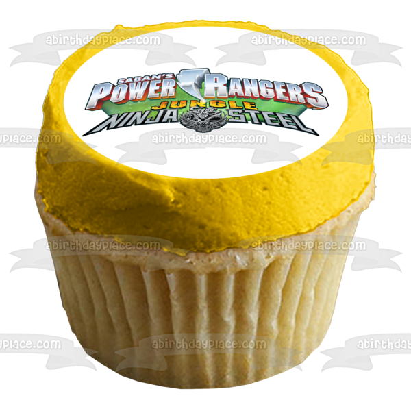Imagen comestible para decoración de tarta con logotipo de acero Ninja de los Power Rangers de Saban ABPID50654 