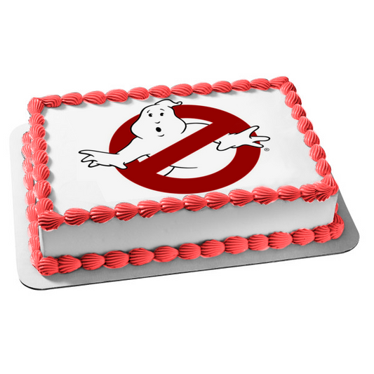 Ghostbusters Ghost Who You Gonna Call Edible Cake Topper Image ABPID50420