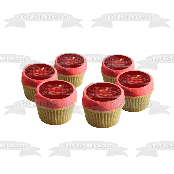 Christmas Tree Star Red Background Edible Cake Topper Image ABPID50685