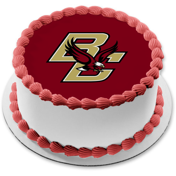 Boston College Eagles Logo NCAA College Sports Edible Cake Topper Image ABPID51001