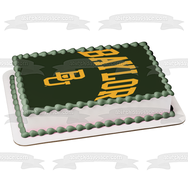 Baylor University Bears Logo NCAA College Sports Edible Cake Topper Image ABPID51007