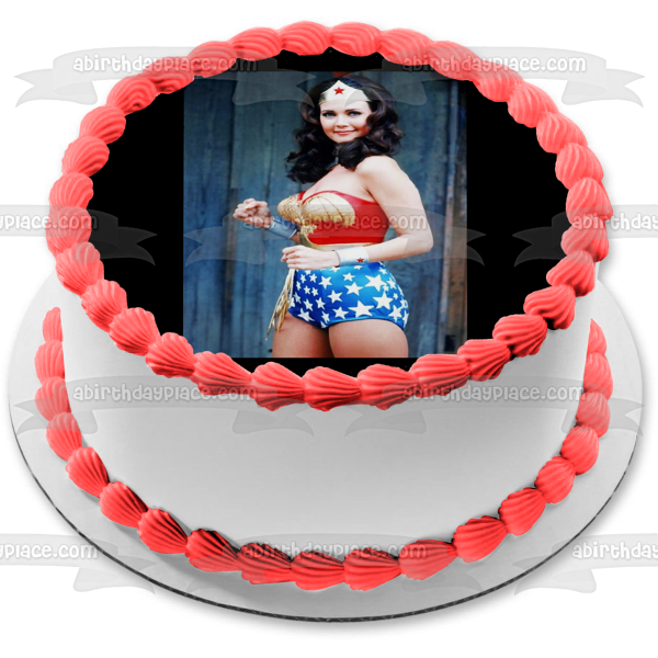 Wonder Woman Lynda Carter 1975 Edible Cake Topper Image ABPID50763