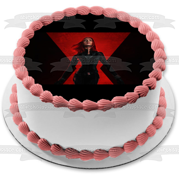 Black Widow Movie Natasha Romanoff Scarlett Johansson Edible Cake Topper Image ABPID50767