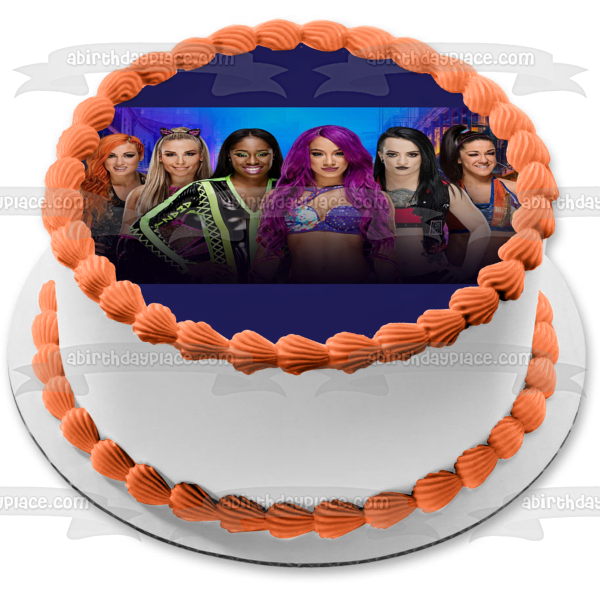 WWE Wrestling Wrestlemania Women's Battle Royal Edible Cake Topper Image ABPID50785