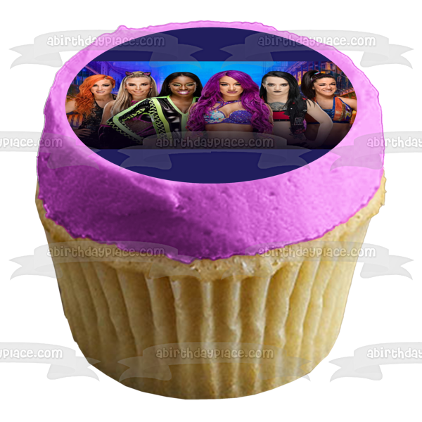 WWE Wrestling Wrestlemania Women's Battle Royal Edible Cake Topper Image ABPID50785