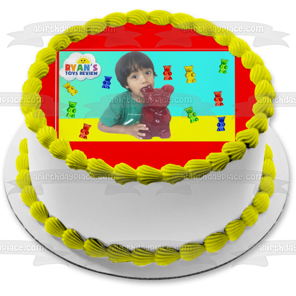 Ryan's World Toy Review Gummy Bears Ryan Edible Cake Topper Image ABPID51042