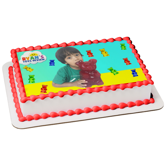 Ryan's World Toy Review Gummy Bears Ryan Edible Cake Topper Image ABPID51042