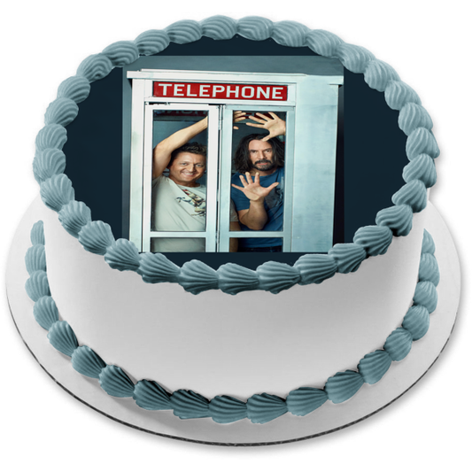 Bill and Ted 3 Face the Music Movie Poster Bill Telephone Booth Edible Cake Topper Image ABPID51047