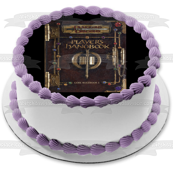 Dungeons and Dragons Player's Handbook Edible Cake Topper Image ABPID50818