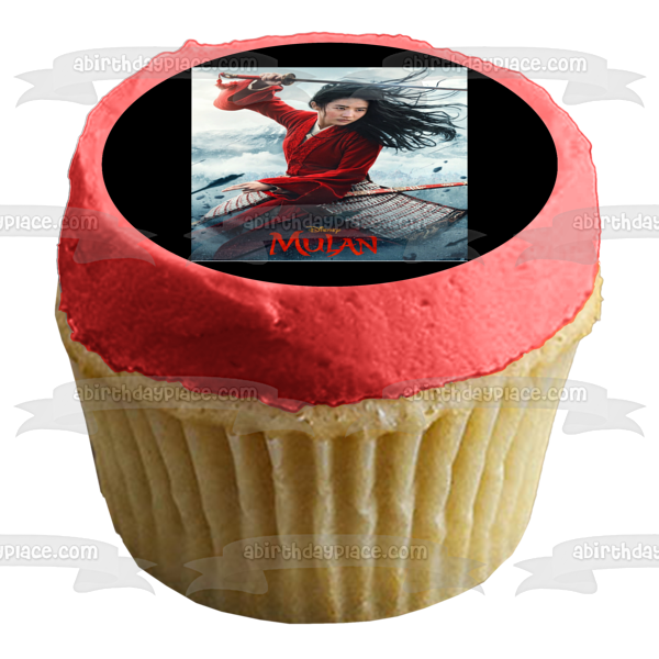 Disney Mulan the Sword Movie Poster Edible Cake Topper Image ABPID51055