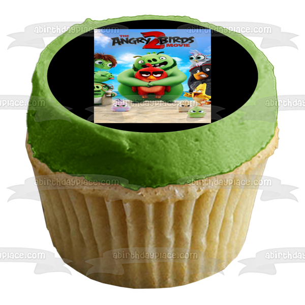 The Angry Birds 2 Movie Cover Terrence Silver Garry Bubba Pig Mother Edible Cake Topper Image ABPID51096