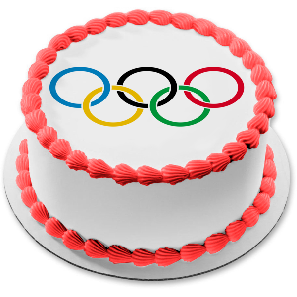 Olympic Rings Logo Summer Winter Edible Cake Topper Image ABPID50903