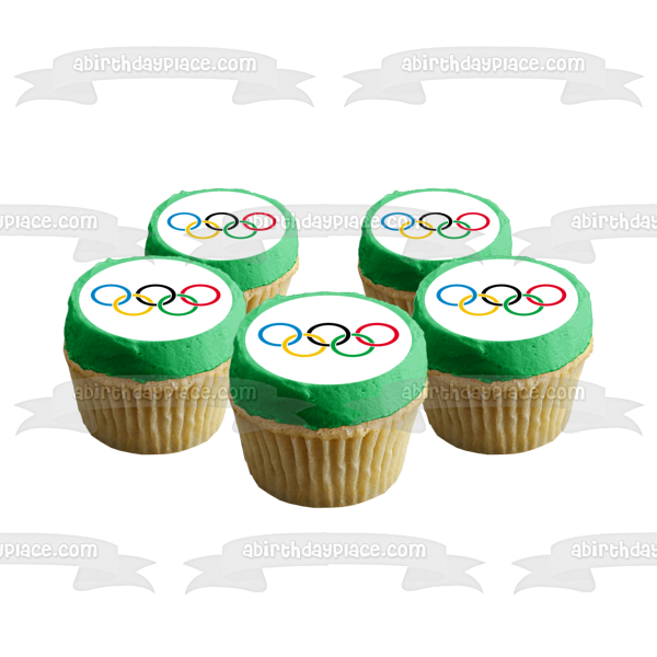 Olympic Rings Logo Summer Winter Edible Cake Topper Image ABPID50903