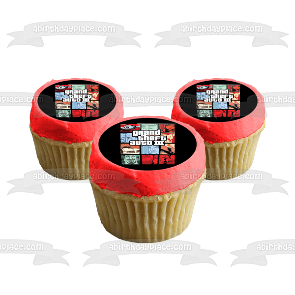 Grand Theft Auto Three Video Game Cover Edible Cake Topper Image ABPID50915