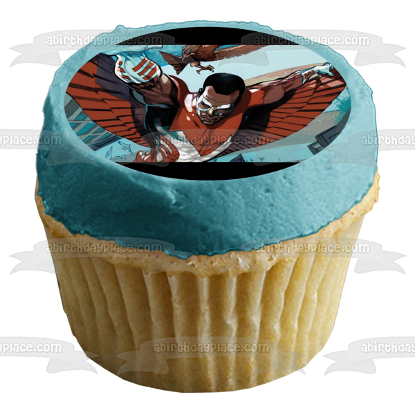 Marvel Avengers Falcon Anthony Samuel Wilson Edible Cake Topper Image ABPID50927