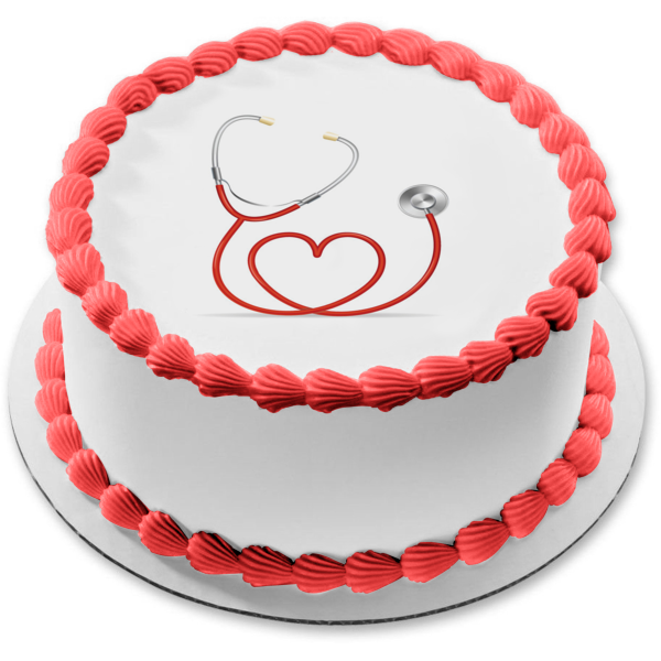 Stethoscope Nurse Doctor Appreciation Edible Cake Topper Image ABPID51141
