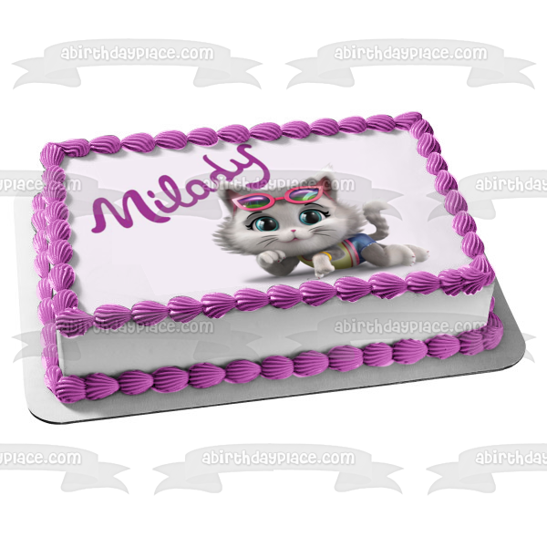44 Cats Gatti Milady Sunglasses Edible Cake Topper Image ABPID50935