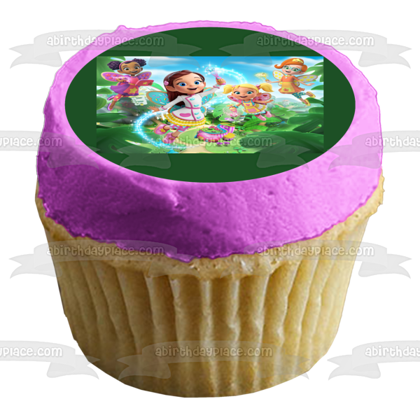 Butterbean's Cafe Butterbean Poppy Dazzle Cricket Fairies Puddlebrook Edible Cake Topper Image ABPID50937