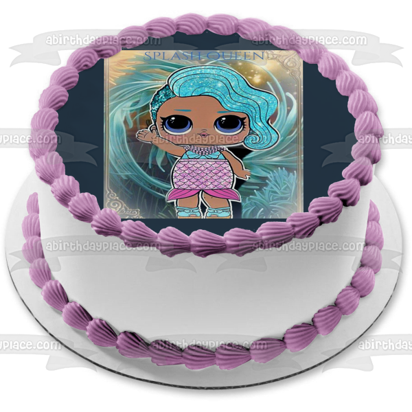 LOL Surprise Splash Queen Edible Cake Topper Image ABPID50960