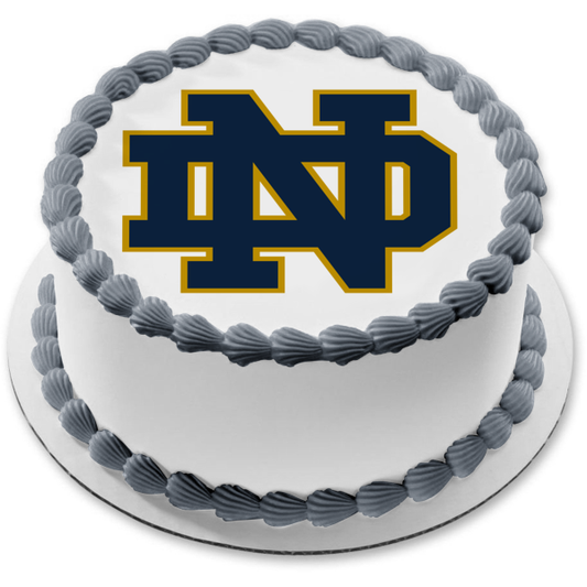 University of Notre Dame Fighting Irish Logo NCAA College Sports Edible Cake Topper Image ABPID50999