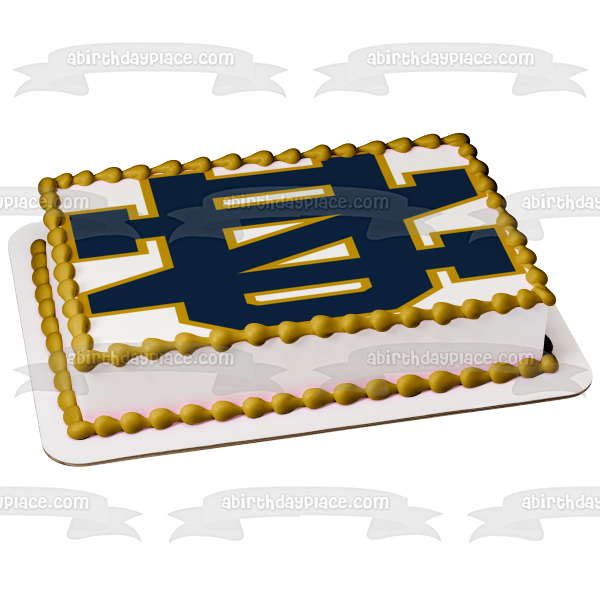 University of Notre Dame Fighting Irish Logo NCAA College Sports Edible Cake Topper Image ABPID50999
