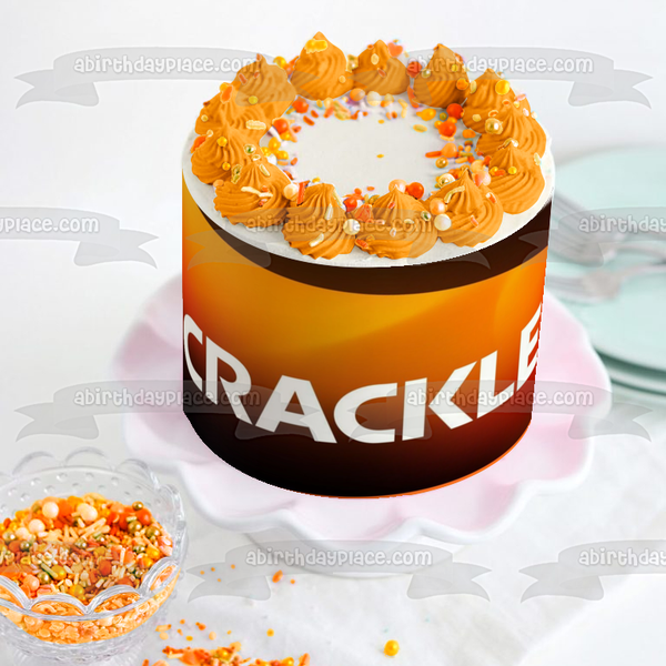 Crackle Logo Edible Cake Topper Image ABPID51313