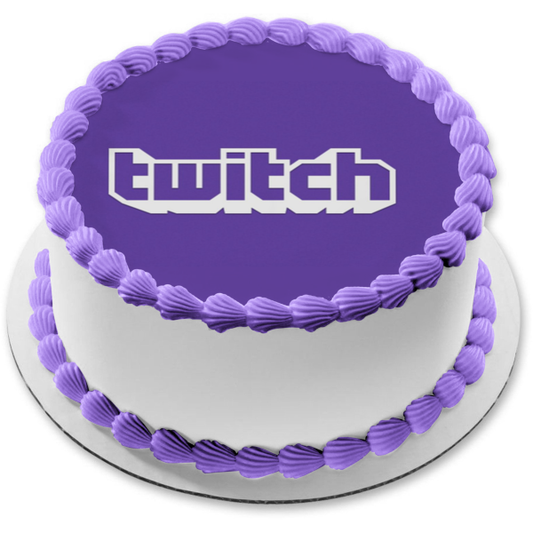 Twitch Logo Edible Cake Topper Image ABPID51317