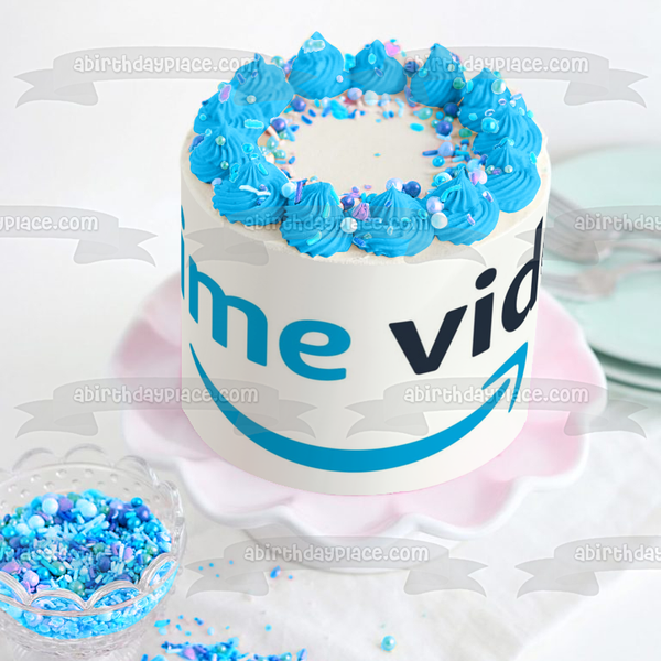 Amazon Prime Video Logo Edible Cake Topper Image ABPID51329