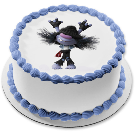 Trolls World Tour Thrash Edible Cake Topper Image ABPID51332