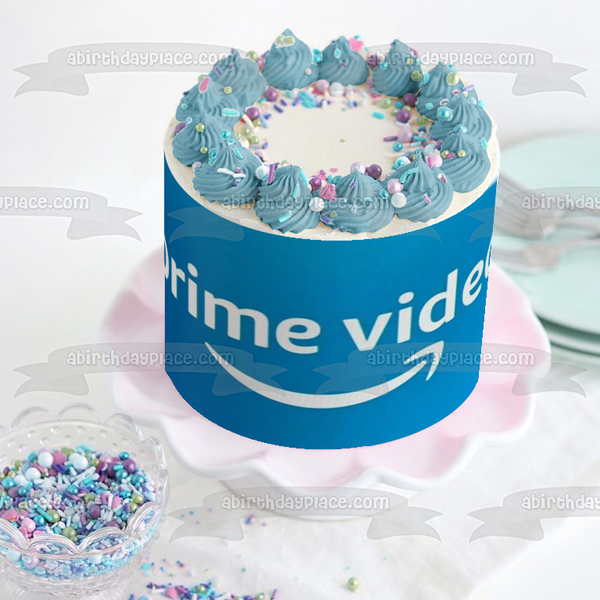 Amazon Prime Video Logo Edible Cake Topper Image ABPID51335
