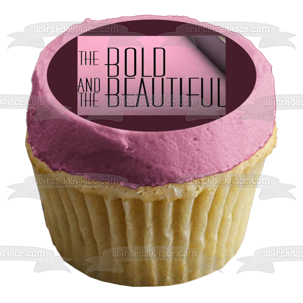 The Bold and the Beautiful Pink Background Edible Cake Topper Image ABPID51249