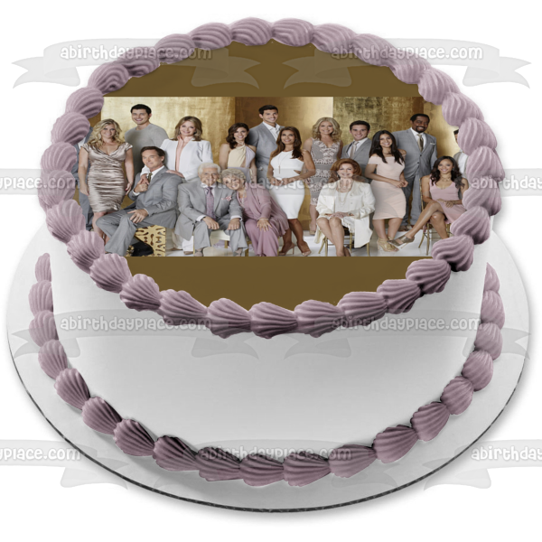 Days of Our Lives Cast Dr. Marlena Evans Abe Carver Hope Williams Brady Julie Williams Doug Williams Edible Cake Topper Image ABPID51256
