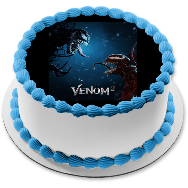Marvel Comics Venom: Let There Be Carnage Venom 2 Edible Cake Topper Image ABPID51397