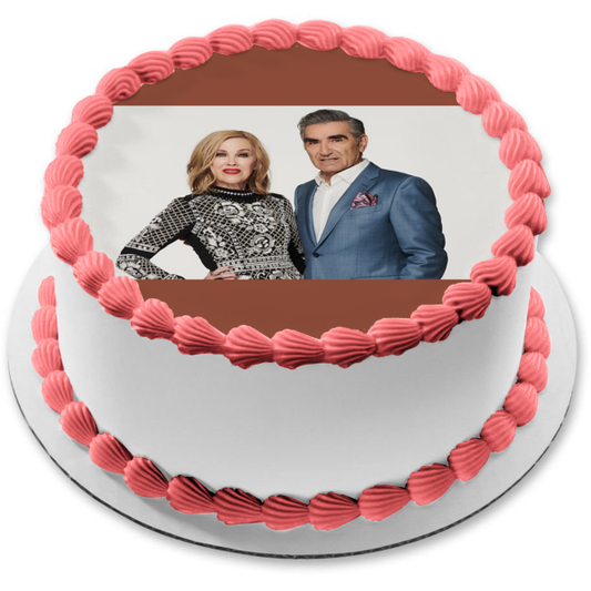 Schitt's Creek Moira Rose Johnny Rose Adorno comestible para tarta Imagen ABPID51289 