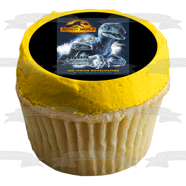 Jurassic World: Dominion Movie Poster with Dinosaurs Edible Cake Topper Image ABPID56385