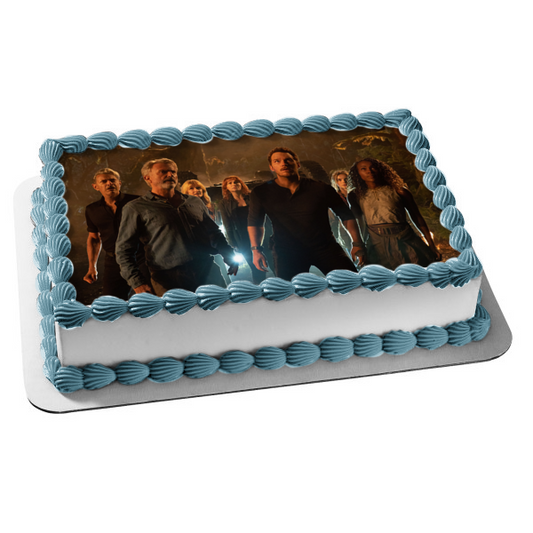 Jurassic World: Dominion Alan Owen Kayla and Claire Edible Cake Topper Image ABPID56386