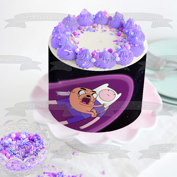 Adventure Time Finale Finn Jake Outerspace Edible Cake Topper Image ABPID51293