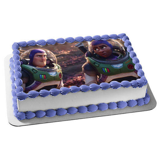 Lightyear Alicia and Buzz Edible Cake Topper Image ABPID56394