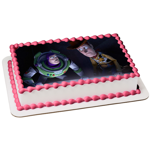 Lightyear Woody and Buzz Edible Cake Topper Image ABPID56395