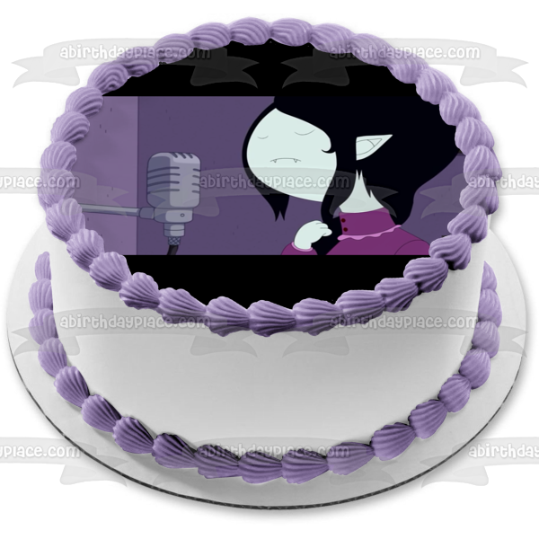 Adventure Time Finale Marceline the Vampire Sings Happy Ending Song Edible Cake Topper Image ABPID51296