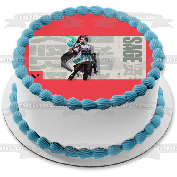 Valorant Sage Edible Cake Topper Image ABPID51708