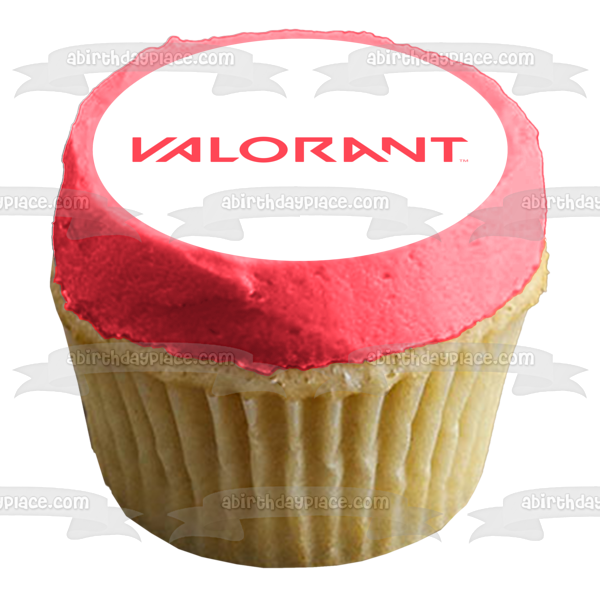 Valorant Game Logo Edible Cake Topper Image ABPID51724