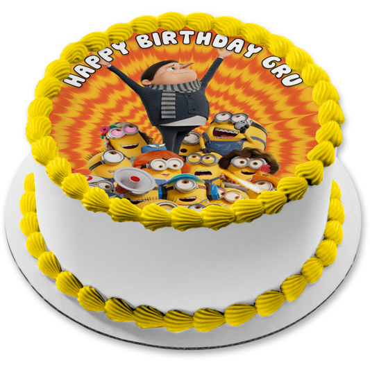 Minions the Rise of Gru Movie Poster Edible Cake Topper Image ABPID56412