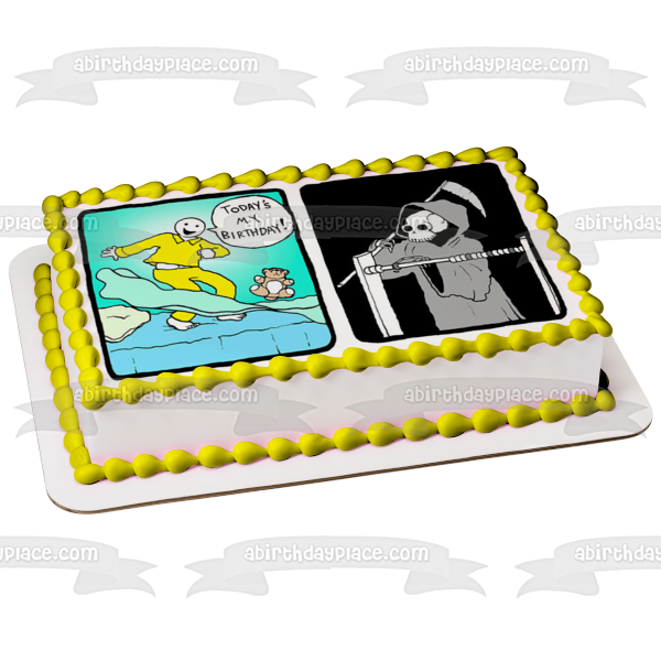 Meme Perry Bible Fellowship Birthday Comic Strip Happy Birthday Grim Reaper Edible Cake Topper Image ABPID51486
