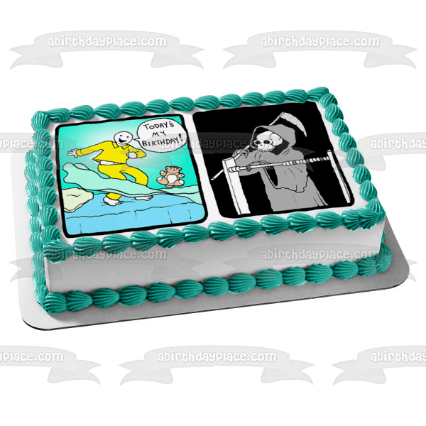 Meme Perry Bible Fellowship Birthday Comic Strip Happy Birthday Grim Reaper Edible Cake Topper Image ABPID51486